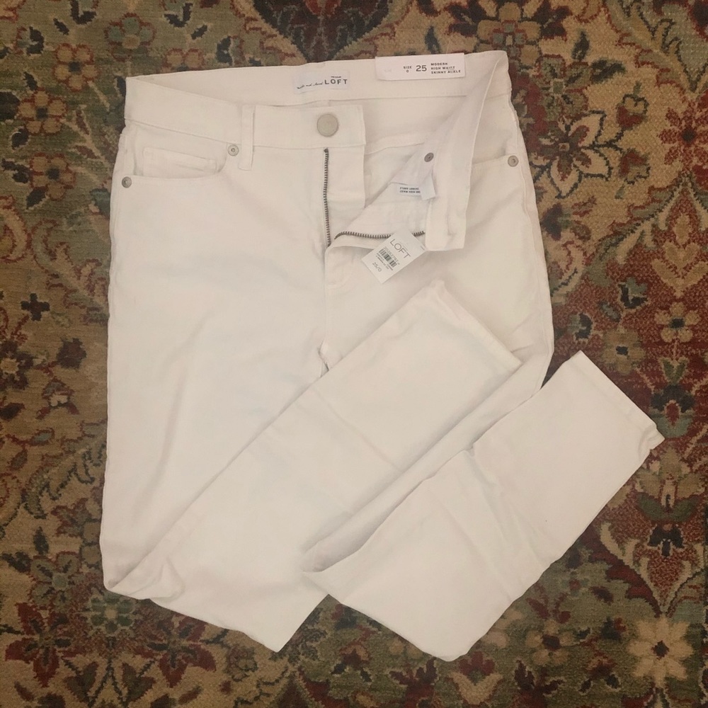 NWT Loft modern high waist skinny ankle jeans